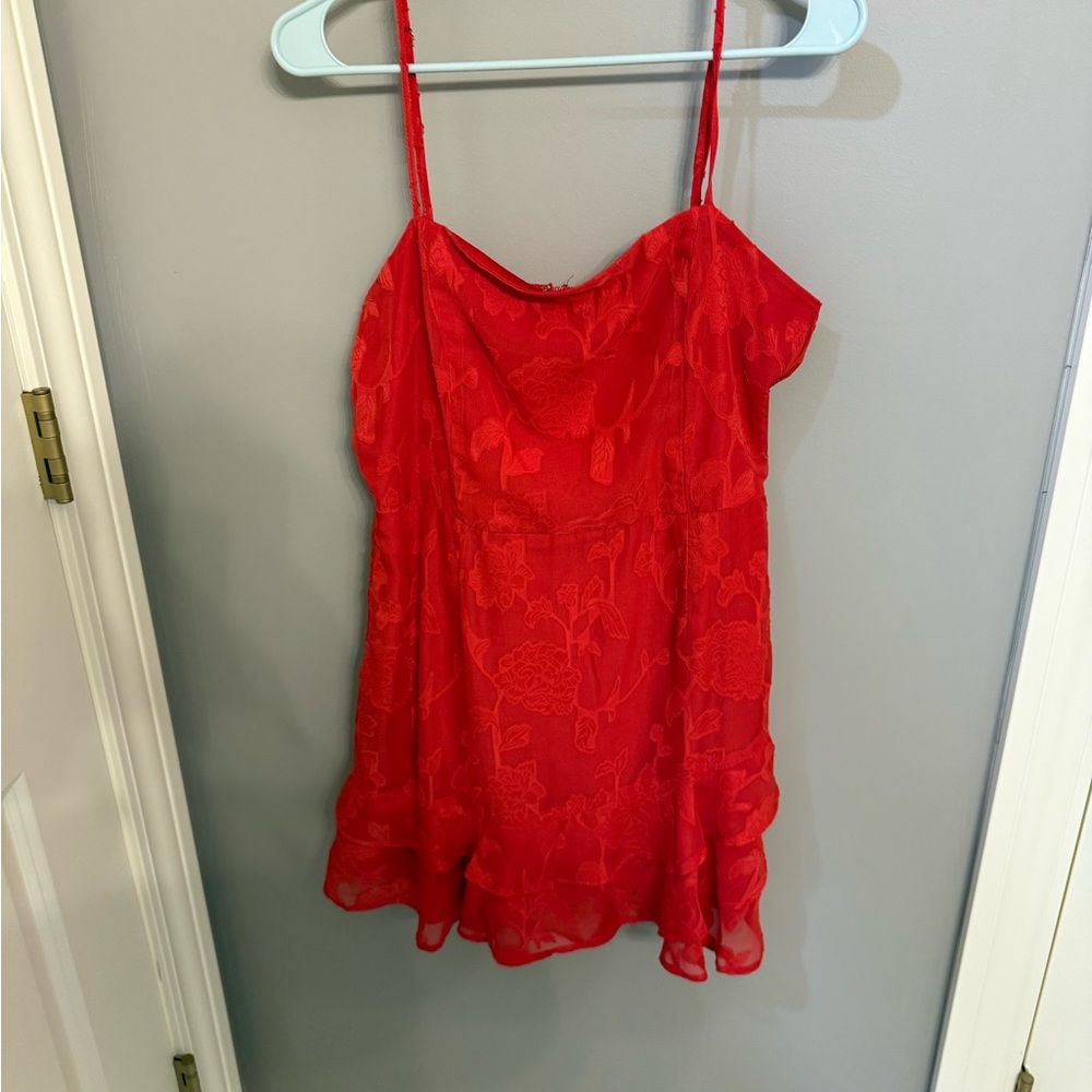 Lulu's Scarlet Floral Mini Dress